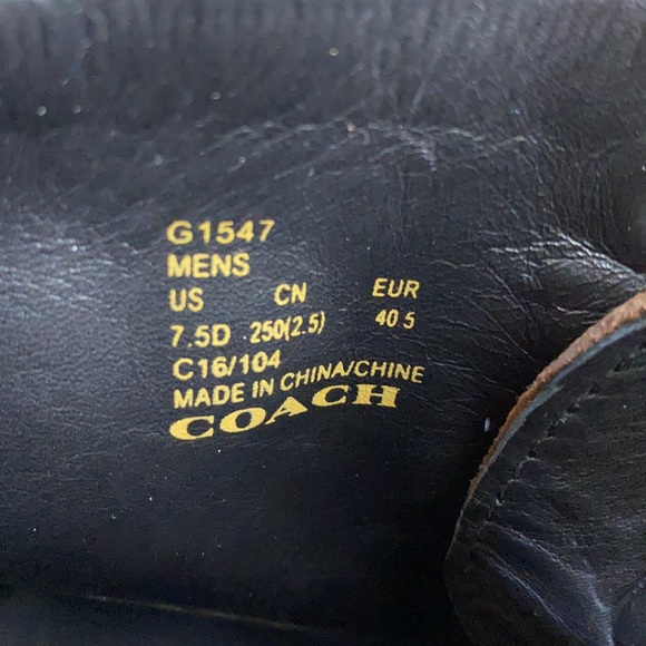 Coach Bleecker Cap Toe Boots Toffee Brown Suede G1547 Men's Size 7.5 - Picture 11 of 12